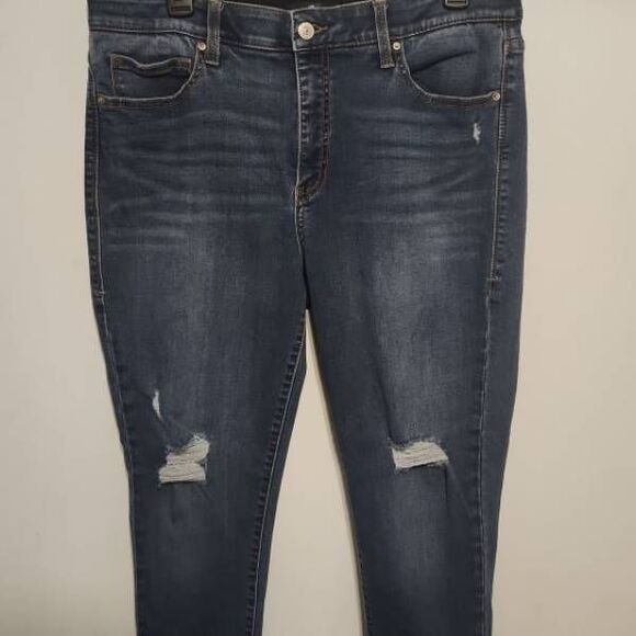 LuLaRoe Size 32 High Rise Simply Comfortable Skinny Destroyed Denim Jeans - Picture 2 of 6